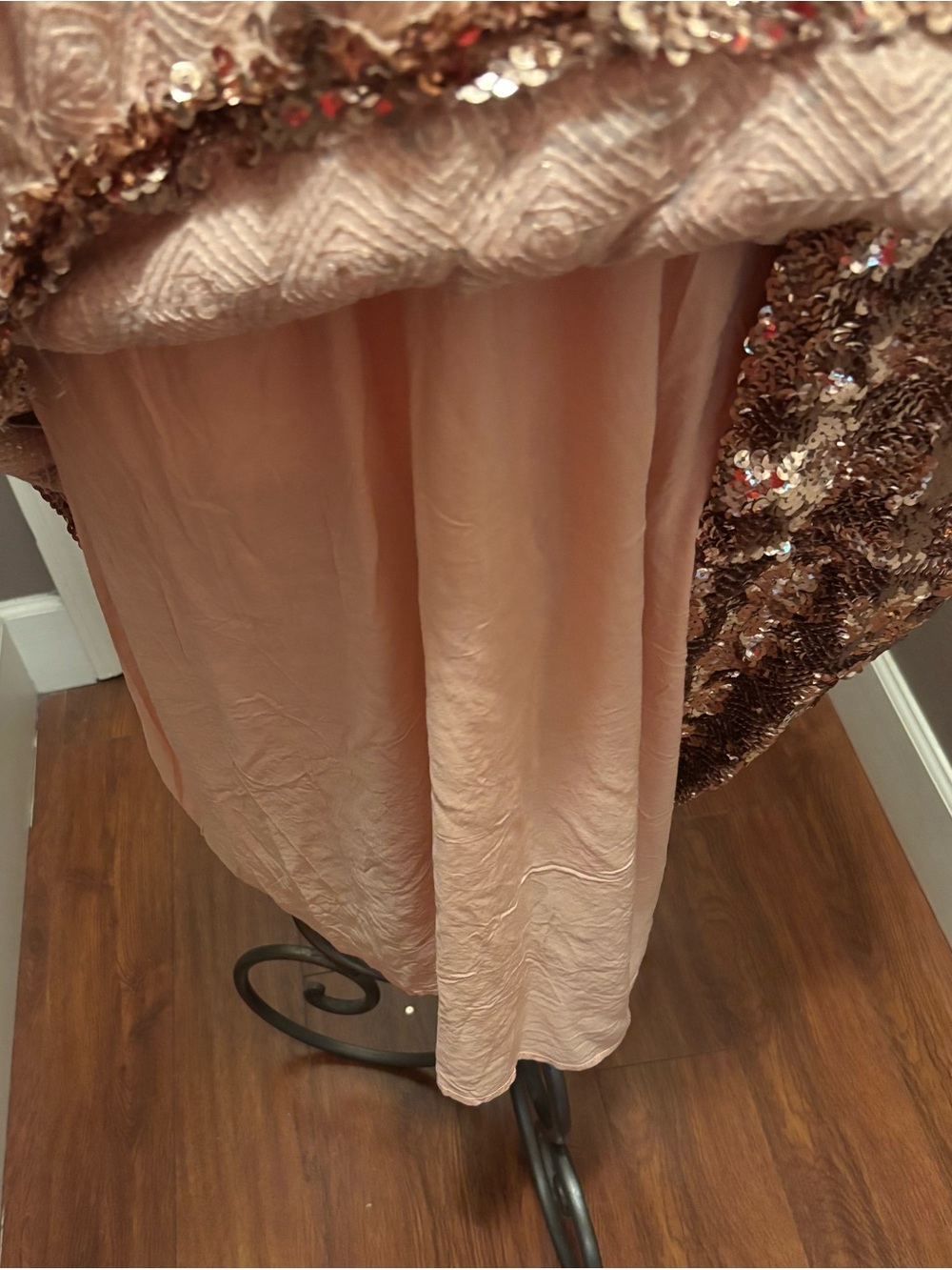 Rose Gold Sequin Tiered Maxi Dress - Picture 5 of 7